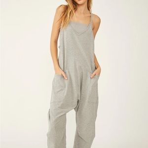 Free People Movement Hot Shot Onesie Jumpsuit Heather Gray XS